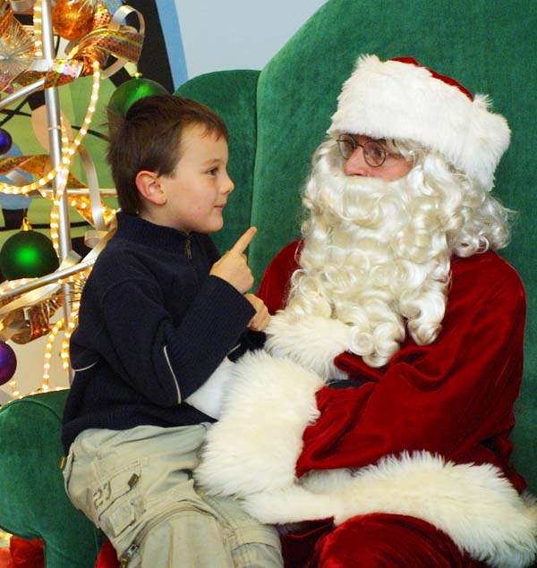 The Boy with Santa